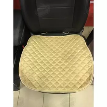 Накидка на переднее сиденье, алькантара, квадрат, бежевая с бежевой нитью