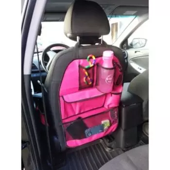 Накидка-органайзер, на спинку сиденья, 40х57 см, розовый