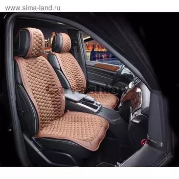 Накидки Capri, премиум нубук - экокожа, набор 2 шт, коричневый/светло-коричневый