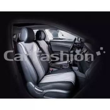 Накидки Element, экокожа - текстиль, набор 2 шт, серый/черный/серый