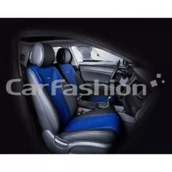 Накидки Element, экокожа - текстиль, набор 2 шт, синий/черный/синий