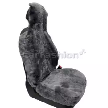 Накидки "MERINOS FRONT", натуральный мех, 2 шт., серый