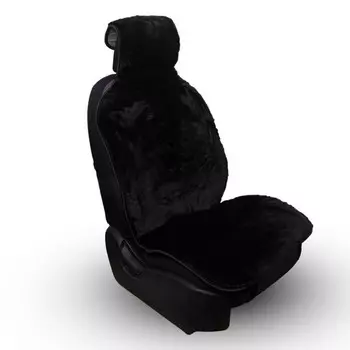 Накидки MUTON PLUS, натуральных мех, универсальные, чёрный