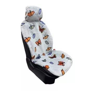 Накидки на передние сиденья "БАБОЧКА-1", серые, набор 2 шт.