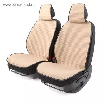 Накидки на передние сиденья Car Performance, 2 шт, fiberflax (лен), бежевый