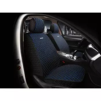 Накидки на передние сиденья CarFashion ICEBERG FRONT, цвет черный/черный/синий