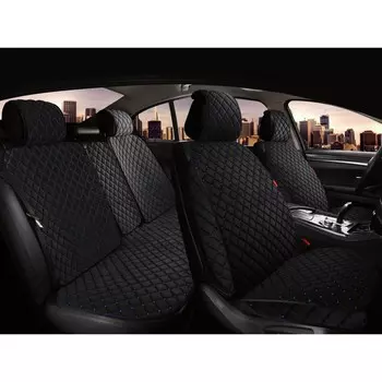 Накидки на весь салон CarFashion SOKOL PLUS, цвет черный/черный/синий