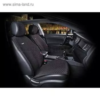 Накидки Palermo, на передние сиденья, текстиль, черный/красный, 2 шт