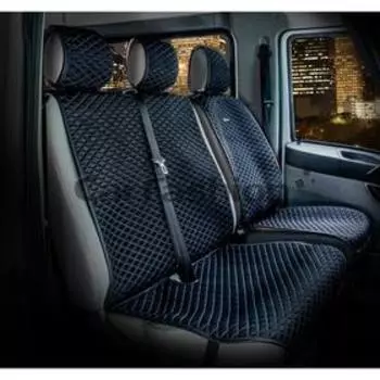 Накидки Palermo VAN, текстиль, черный/синий/черный