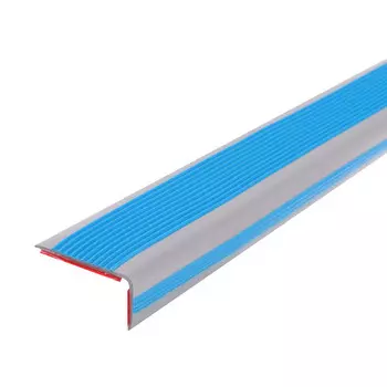 Противоскользящая накладка угловая TAKE IT EASY, самоклеющаяся, с полосами, 100050 мм, цвет синий