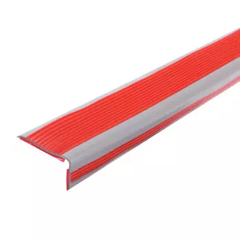 Противоскользящая накладка угловая TAKE IT EASY, самоклеющаяся, с полосами, 100050 мм, цвет красный