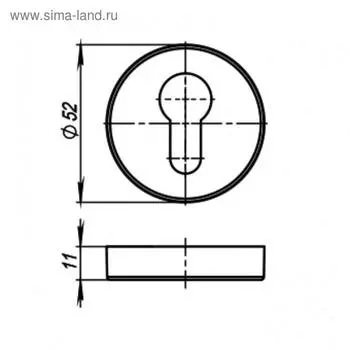 Накладка CYLINDER ET URB BPVD-77, цвет вороненный никель, 2 шт.