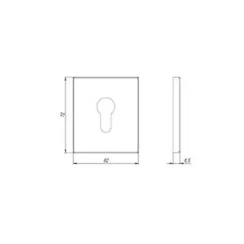 Накладка декоративная на ЦМ ET Protector/USS SN, цвет матовый никель