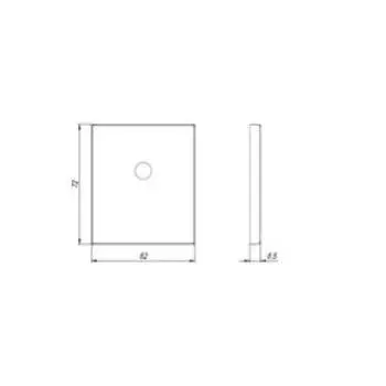 Накладка декоративная на шток BK Protector/USS CP, цвет хром