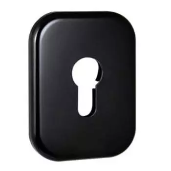 Накладка декоративная под цилиндр ESC 486-C SQ XL, BL-24, черный, 1 шт.