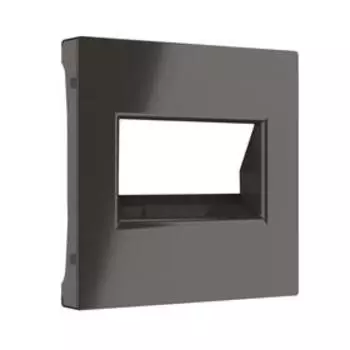 Накладка для двойной розетки Еthernet WL07-RJ45+RJ45-CP, цвет серо-коричневый