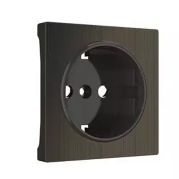 Накладка для розетки IP20 WL12-SKGS-IP20-CP, цвет бронза