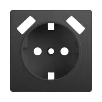Накладка для USB розетки WL04-USB-CP цвет графит рифленый, материал пластик