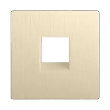 Накладка для телефонной розетки WL10-RJ-11-CP RJ11 цвет шампань рифленый, материал пластик