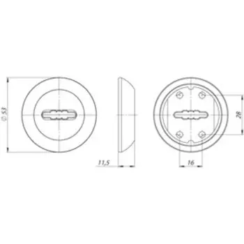 Накладка Fuaro SC RM AB/GP-7, под сувальдный ключ, цвет бронза/золото, 1 шт.