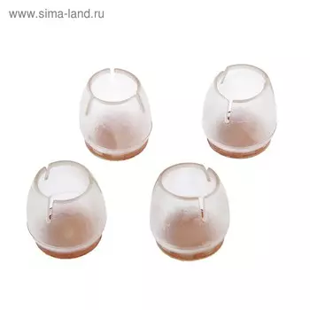 Накладка мебельная круглая ТУНДРА, d=25-29 мм, 4 шт.