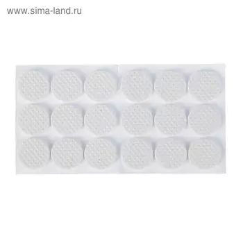 Накладка мебельная круглая ТУНДРА, d=25 мм, 18 шт., полимерная, белая