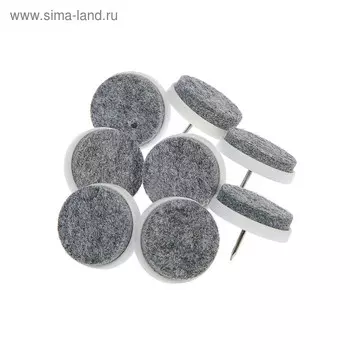 Накладка мебельная круглая ТУНДРА, d=28 мм, 8 шт., белая