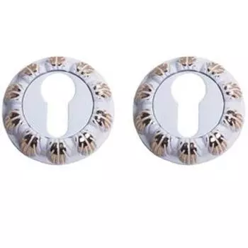 Накладка на цилиндр TRODOS ET04-AL WW/PB, цвет белое золото