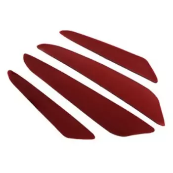 Накладка на дверь TORSO, противоударная, черный карбон, набор 4 шт