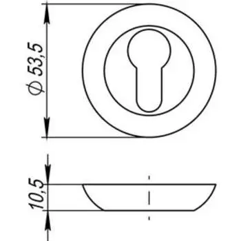 Накладка под цилиндр ET TL GR-23, цвет графит