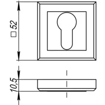 Накладка под цилиндр Punto ET QL CF-17, цвет кофе