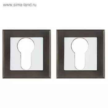 Накладка под цилиндр Punto ET QL GR/CP-23, цвет графит/хром