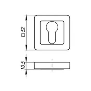Накладка под цилиндр Punto ET QR SN/CP-3, цвет матовый хром/хром