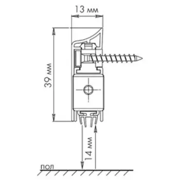 Накладной автоматический порог APLIQUE ONE SIZE A
