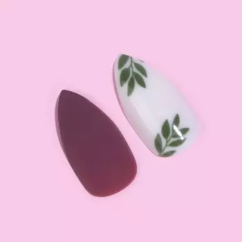 Накладные ногти, 24 шт., с клеевыми пластинами, форма миндаль, матовые, разноцветные