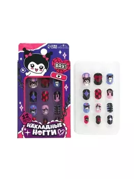Накладные ногти детские «Забавная кошечка» , 12 шт.