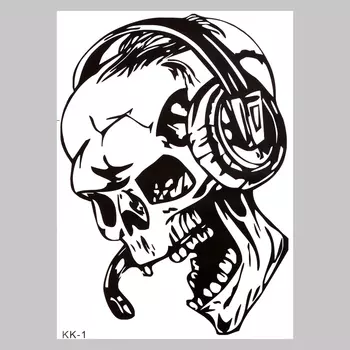 Интерьерная наклейка 3Д TAKE IT EASY «Череп-геймер», 8757 см