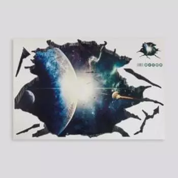 Интерьерная наклейка 3Д TAKE IT EASY «Космос с планетой», 9060 см