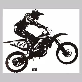 Интерьерная наклейка 3Д TAKE IT EASY «Мотокросс», 5750 см