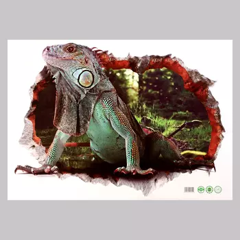 Интерьерная наклейка 3Д TAKE IT EASY «Варан», на стену, декоративная, 7050 см, цветная