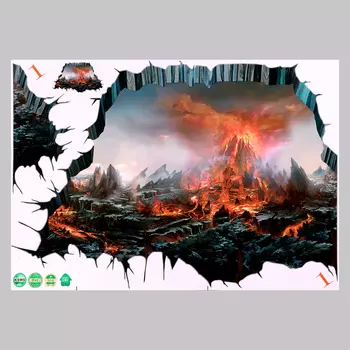 Интерьерная наклейка 3Д TAKE IT EASY «Вулкан», 7050 см