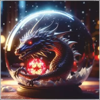 Наклейка автомобильная "Дракон", 250 х 250 мм, вид 9