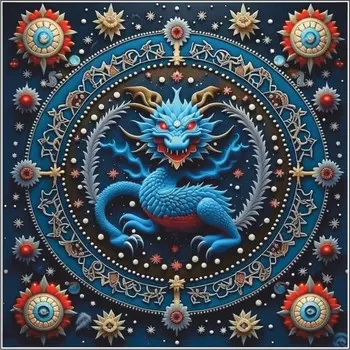 Наклейка автомобильная "Дракон", 250 х 250 мм, вид 1