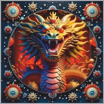 Наклейка автомобильная "Дракон", 250 х 250 мм, вид 6