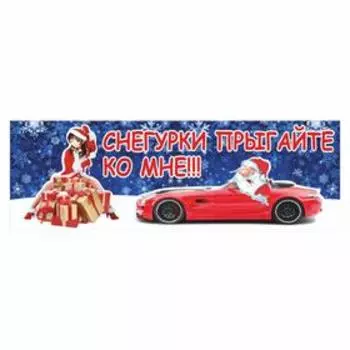 Наклейка автомобильная "Снегурки! Прыгайте ко мне!!!", 37 х 12 см