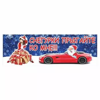 Наклейка автомобильная "Снегурки! Прыгайте ко мне!!!", 37 х 12 см
