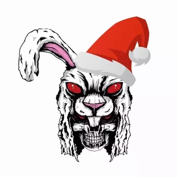 Наклейка автомобильная "Злой Кролик", 100 х 100 мм, вид 1