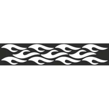 Наклейка БЛИКЕР термо плоттер Пламя светоотр., 50х250 мм, цвет серебро, Skyway, Л1789