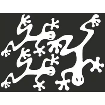 Наклейка БЛИКЕР термо плоттер Ящерки светоотр, 150х200 мм, цвет серебро, Skyway, Л1804