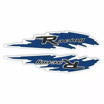 Наклейка "Брызги", RACING, синяя, комплект 2 шт, 47 х 11,5 см